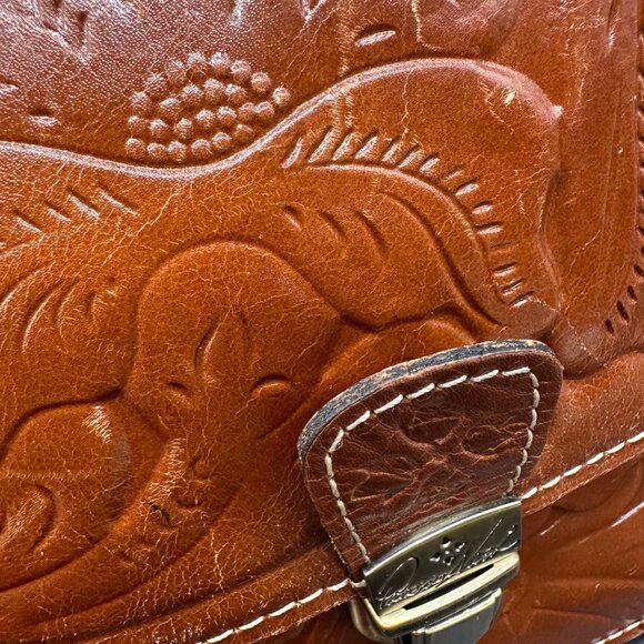 Patricia Nash Embossed Leather Crossbody Shoulder Bag Floral Purse Wristlet - Picture 9 of 12